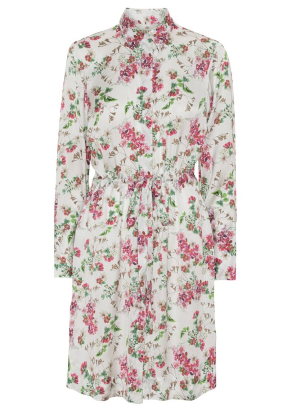 Karmamia Nakita Pink Floral Midi Dress Belted NWT Size S